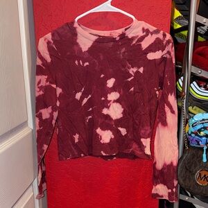 Tie-Dye Long Sleeve crop Top